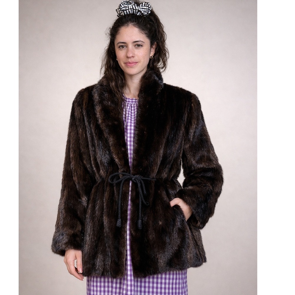 Vintage Mahogany Authentic Mink Fur Jacket